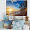 Designart - Paradise Tropical Island Beach Sunrise - Seashore Canvas Art Print